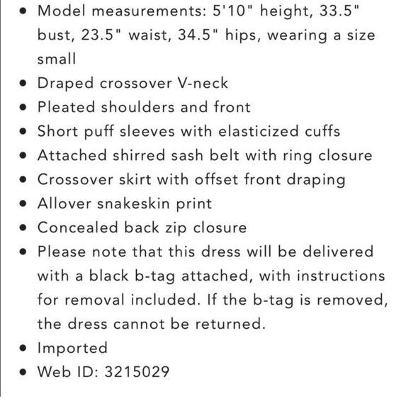 RONNY KOBO Dress Torrey Mini V neck Puffed Sleeve Snakeskin Print Red Size XS - Picture 12 of 14